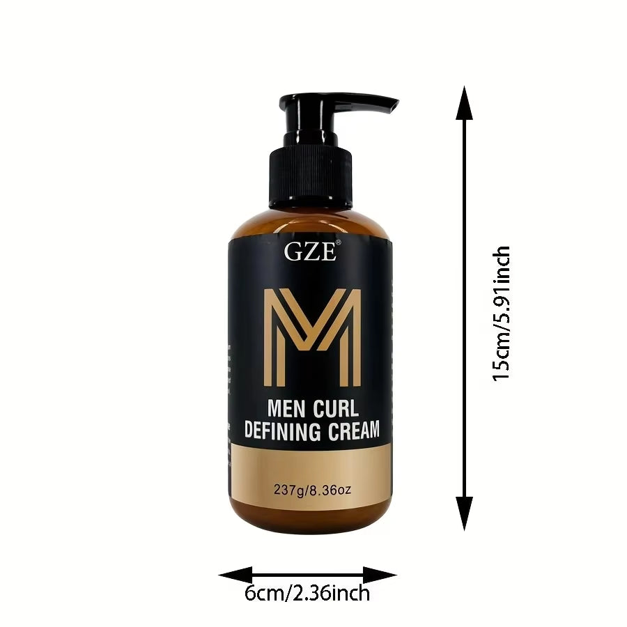Men Curl Defining Cream - Defined Bouncy Cue Curls Waves- Enhances Curl Definition and Hydrates Hair Frizz Rls and Frizz