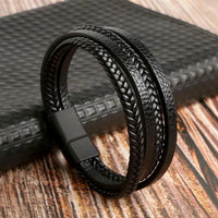 Classic Men'S Leather Bracelet New Style Hand-Woven Multi-Layer Combination Accessory Fashion Man Jewelry Wholesale Dropshipping