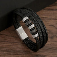 Classic Men'S Leather Bracelet New Style Hand-Woven Multi-Layer Combination Accessory Fashion Man Jewelry Wholesale Dropshipping